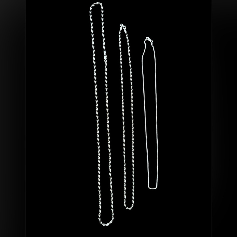 Italy 925 Sterling Silver  Necklace Set